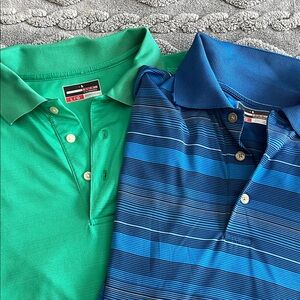 Grand Slam Men's Green and Blue Polo Shirts